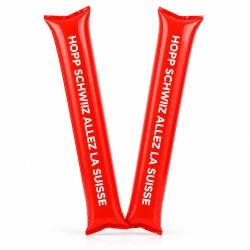 Schweiz Klatschstangen Hopp Schwiiz Allez La Suisse Fanartikel