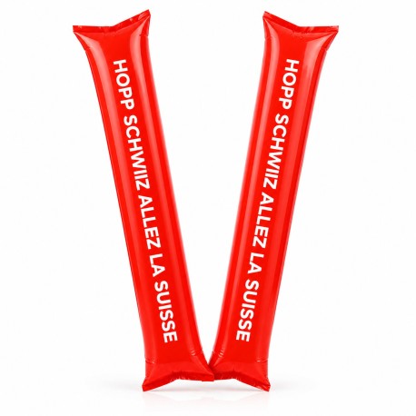 Schweiz Klatschstangen Hopp Schwiiz Allez La Suisse Fanartikel