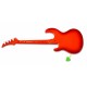 Sutra Music Guitar Rote Spielzeuggitarre Rückseite