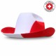 Rot Weiss Cowboyhut für Erwachsene