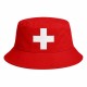 Schweiz Fischerhut Nati Fanartikel für WM und EM mit weissem Kreuz