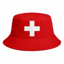 Schweiz Fischerhut Nati Fanartikel für WM und EM mit weissem Kreuz