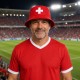 Schweiz Fischerhut Nati Fanartikel für WM und EM mit weissem Kreuz