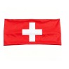 Rotes Schweiz Stirnband mit Kreuz Nati Fanartikel