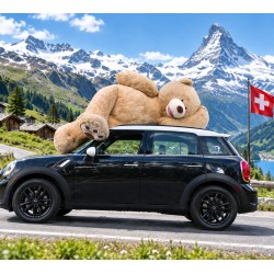 XXL Teddybär 260 cm hellbraunes Plüschwunder für Gross und Klein