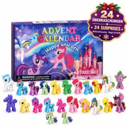 Calendrier de l’Avent poneys Happy Unicorn avec 24 figurines