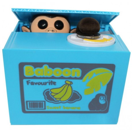 Elektrische Spardose Sparbüchse Affe Äffchen Pfötchen Münz Geldmünzen Sparschwein Geschenk