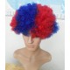 Rot Blau FCB Basel Perücke Fanperücke Haar Afro Fussball Fasnacht Party
