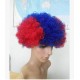 Rot Blau FCB Basel Perücke Fanperücke Haar Afro Fussball Fasnacht Party