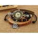 Buddha Uhr Leder Armbanduhr Hingucker Geschenk Armband Geschenk
