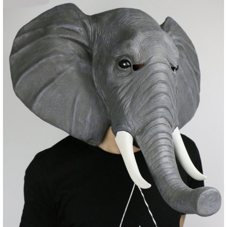 Elefanten Maske Elefantenmaske Tiermaske Fasnacht Halloween Latex Deluxe Model