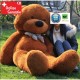 XXL Teddybär 230 cm dunkelbraun – Riesiges Kuscheltier mit Schleife
