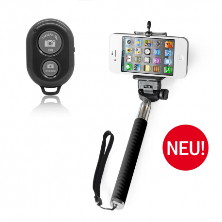 Selfie Selbstauslöser iPhone iOS Android Samsung Smartphone Handstativ Fernbedienung