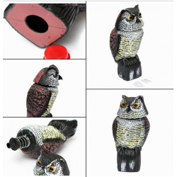 Eule Eulen Vogelscheuche Lockvogel Schädlinge Vogelabwehr Garten Terrasse