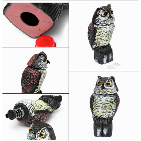 Eule Eulen Vogelscheuche Lockvogel Schädlinge Vogelabwehr Garten Terrasse