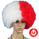 Weiss Rote Afro Fan Perücke FC Sion Sitten EHC Visp Cupfinal Kappe Mütze Fan Wallis