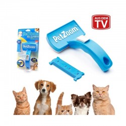 Selbstreinigende Haustier Bürste für Katzen Hunde PetZoom Tierpflegebürste Fellpflege