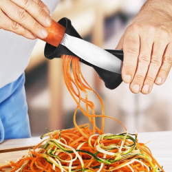 GEFU Spiralschneider Spiralstreifen Julienne Deko Gemüse Schneider Vegi